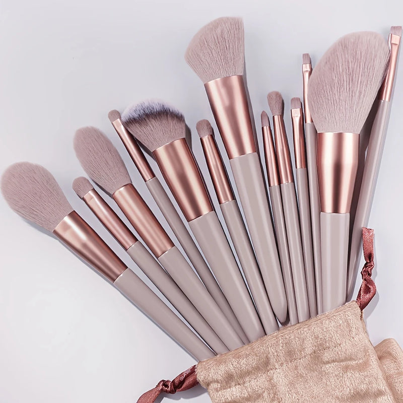 Premium Makeup Brush Set - Soft Synthetic Bristles For Flawless Application, Includes Blush